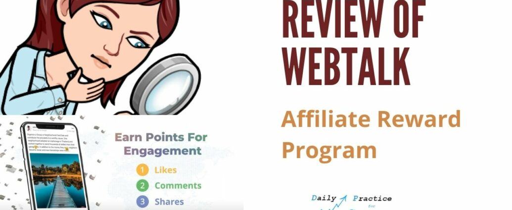 Cover review of Webtalk Affiliate reward Program