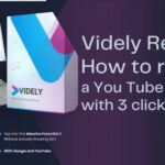 Picture of a PC, A Videly Product packet and the text Videly Review How to rank a You Tube Video with 3 Clicks